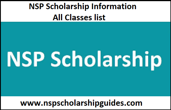 NSP Scholarship Information All Classes list